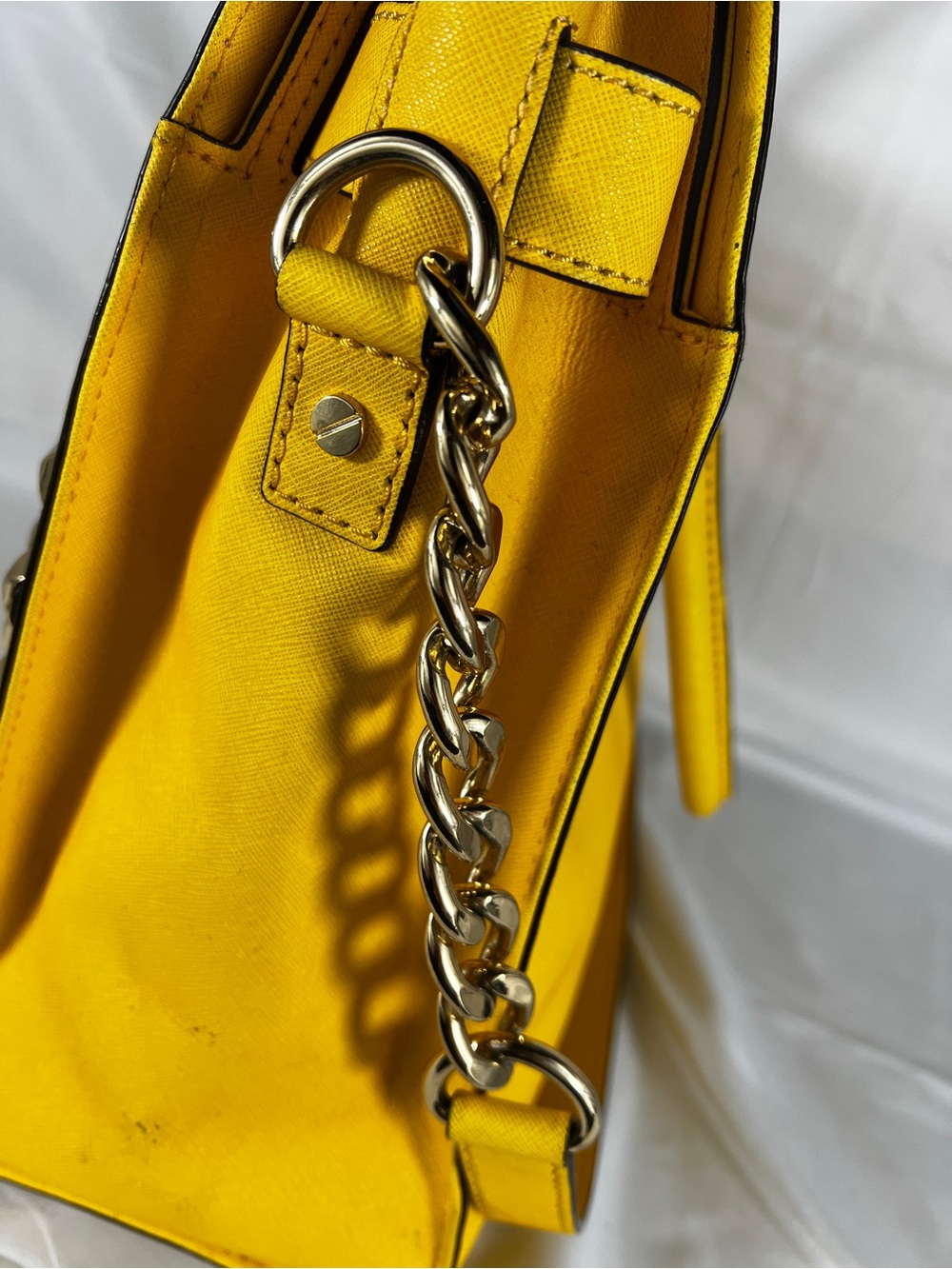 Michael Kors Hamilton Pyramid Studded Citrus Tote Crossbody - Picture 5 of 16